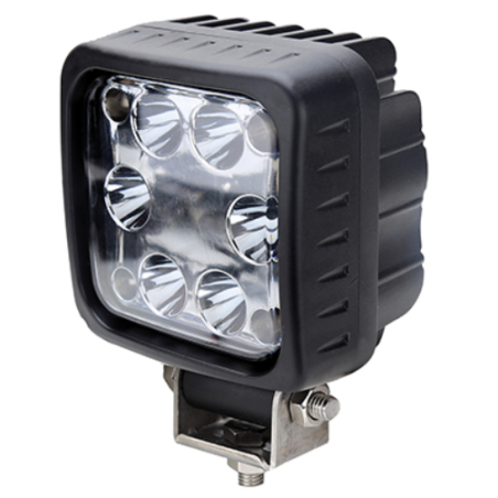 PHARE DE TRAVAIL CARRE 6 LED 3600 LUMENS ECLAIRAGE LONGUE PORTEE AVEC FAISCEAU 30CM