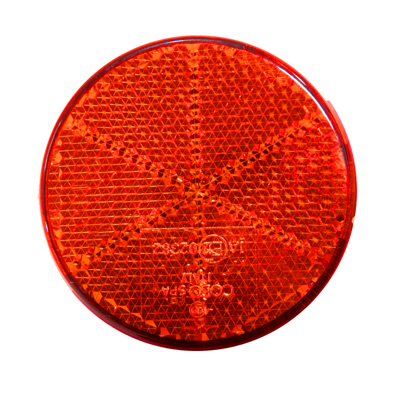 CATADIOPTRE ROND ROUGE FIXATION PAR VIS DIAMETRE 55MM