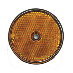 CATADIOPTRE ROND ADHESIF ROUGE/ORANGE/BLANC + TROU DE FIXATION DIAMETRE 60MM