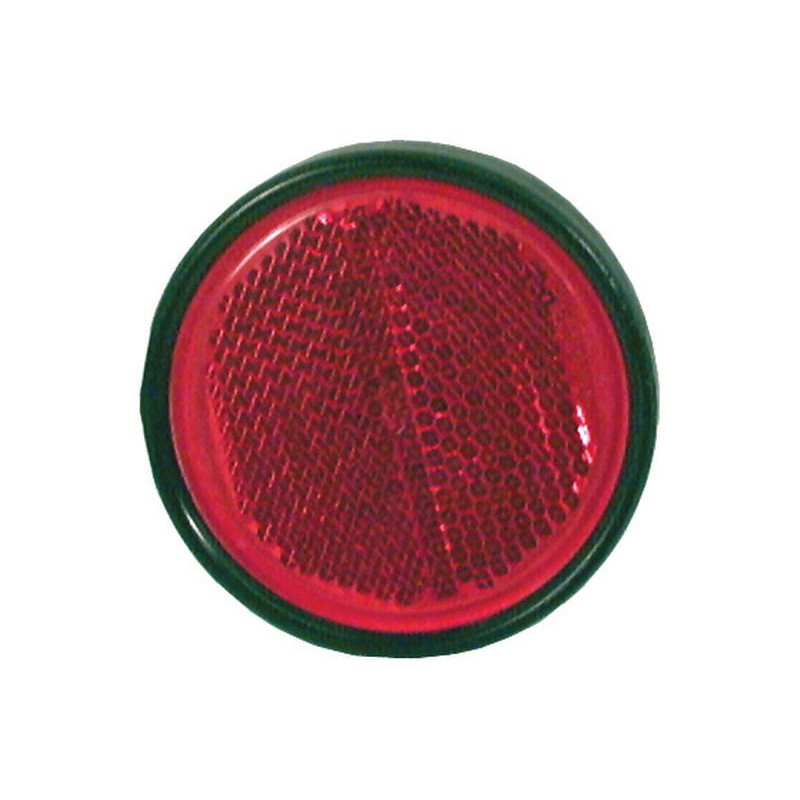 CATADIOPTRE ROND ROUGE DIAMETRE 90 MM DIAMETRE BOULON 5MM