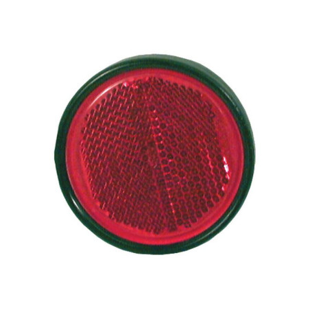 CATADIOPTRE ROND ROUGE DIAMETRE 90 MM DIAMETRE BOULON 5MM