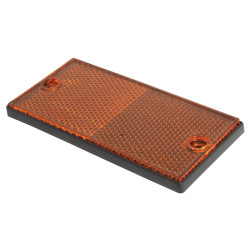 CATADIOPTRE ORANGE RECTANGLE 106X48MM DIAMETRE TROU 4MM PAR 10