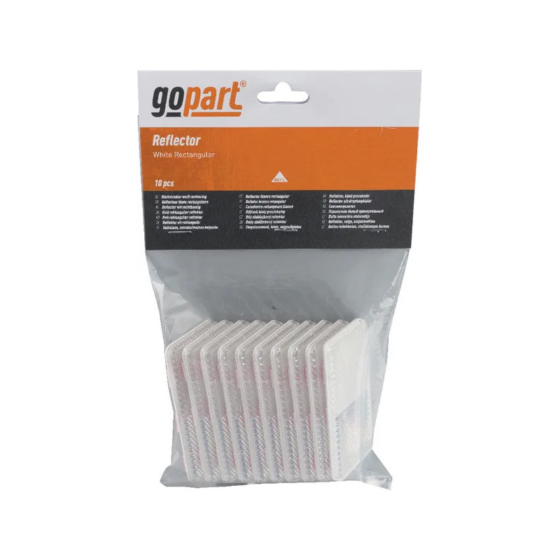 CATADIOPTRE ADHESIF RECTANGLE BLANC 94X44MM PAR 10