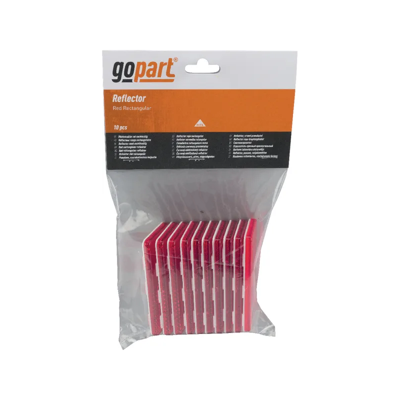 CATADIOPTRE ADHESIF RECTANGLE ROUGE 94X44MM PAR 10