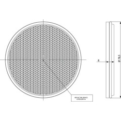 CATADIOPTRE ADHESIF ROND BLANC DIAMETRE 78MM PAR 10