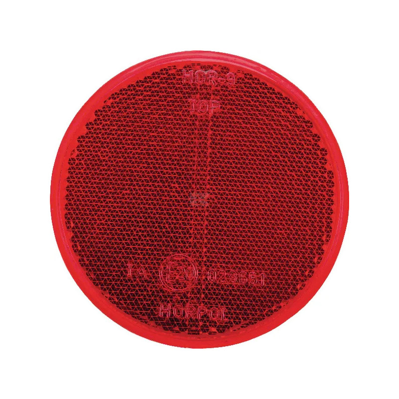 CATADIOPTRE ROND ROUGE TIGE FILETÉE DIAMETRE 78MM DIAMETRE TROU 5MM PAR 10