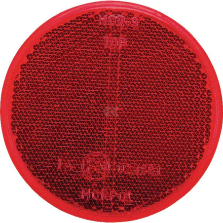 CATADIOPTRE ROND ROUGE TIGE FILETÉE DIAMETRE 78MM DIAMETRE TROU 5MM PAR 10