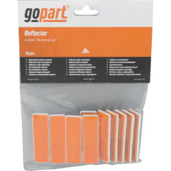 CATADIOPTRE ADHESIF RECTANGLE ORANGE 69X20MM PAR 10