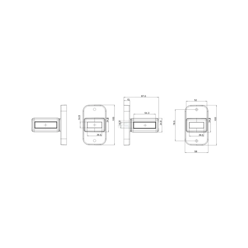 FEU DE GABARIT LATÉRAL AVANT/ARRIÈRE DROIT LED 12-24V 52X87X100MM