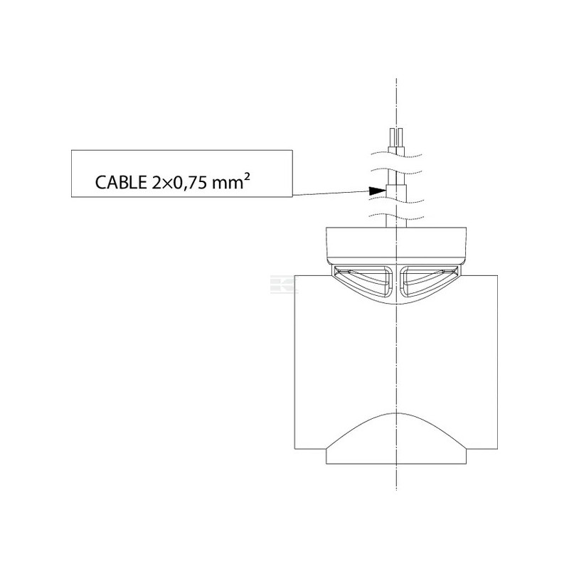 FEU DE GABARIT LED 0.7/1.4W 12/24V BLANC/ORANGE/ROUGE 100X55X64MM 3 LED