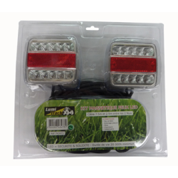 KIT SIGNALISATION FEUX LED ROUGE/BLANC 12V 7.50M MAGNETIQUES