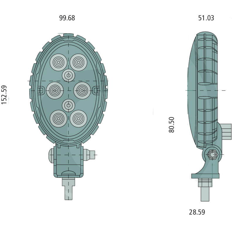 FEU DE TRAVAIL À LED 700 LUMENS ADAPTABLE JUNGHEINRICH 51353199