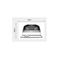 GYROPHARE COMPACT ASTRA LED MAGNETIQUE 12/24V