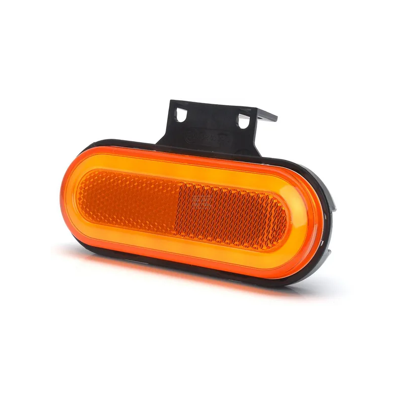 FEU DE POSITION LATERAL ORANGE LED RECTANGULAIRE 12/24V 124X49X20MM