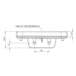 FEU DE GABARIT LED BLANC RECTANGULAIRE INDICATEUR DE DIRECTION 12/24V 105.4X45X11.8MM