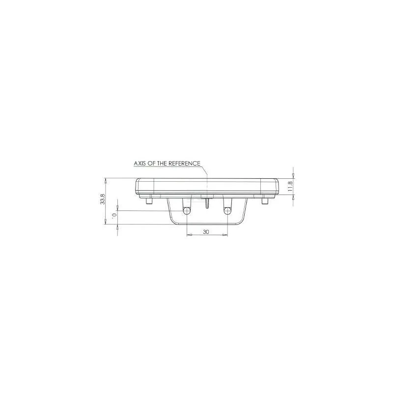 FEU DE GABARIT LED BLANC RECTANGULAIRE INDICATEUR DE DIRECTION 12/24V 105.4X45X11.8MM