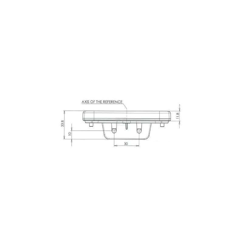 FEU DE GABARIT LED BLANC RECTANGULAIRE 12/24V 105.4X45X11.8MM