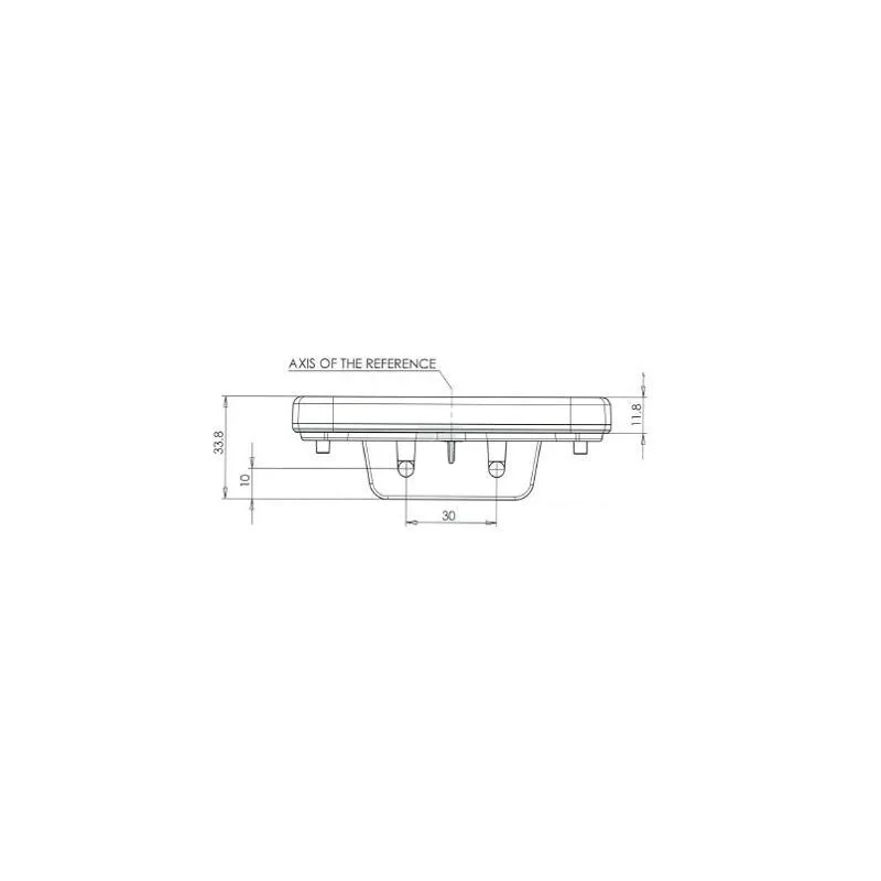 FEU DE GABARIT LED ORANGE RECTANGULAIRE 12/24V 105.4X45X11.8MM