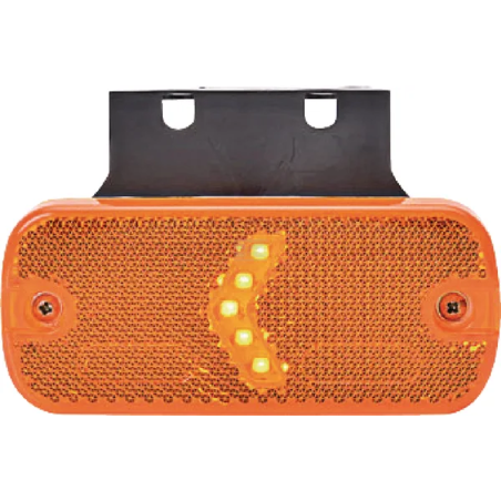 FEU DE GABARIT LED ORANGE RECTANGULAIRE INDICATEUR DE DIRECTION 12/24V 105.4X45X11.8MM