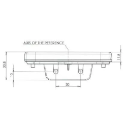 FEU DE GABARIT LED ORANGE RECTANGULAIRE INDICATEUR DE DIRECTION 12/24V 105.4X45X11.8MM