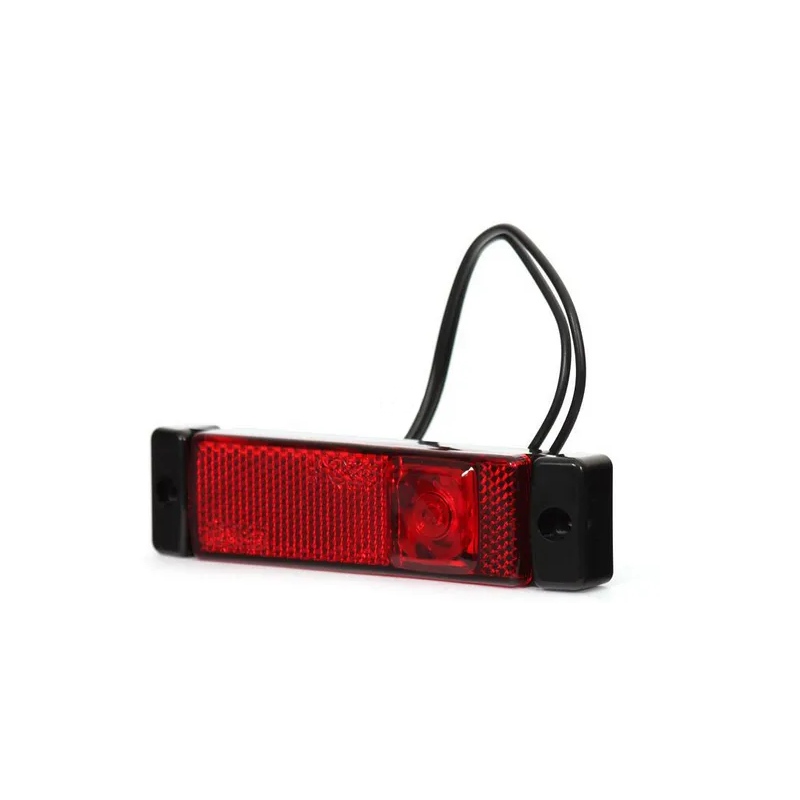 FEU DE GABARIT LED ROUGE RECTANGULAIRE 12/24V 130X32X20MM