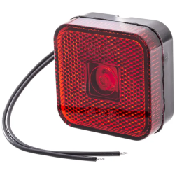 FEU DE GABARIT LED ROUGE CARRE 12/24V 65X65X28MM