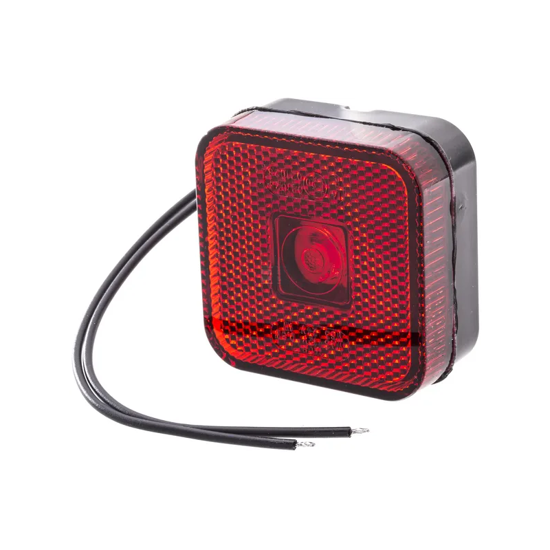 FEU DE GABARIT LED ROUGE CARRE 12/24V 65X65X28MM