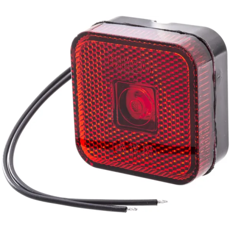 FEU DE GABARIT LED ROUGE CARRE 12/24V 65X65X28MM