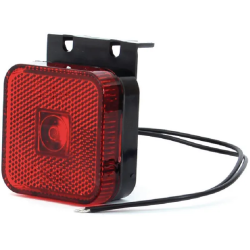 FEU DE GABARIT LED ROUGE CARRE 12/24V 65X65X28MM