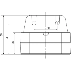 FEU DE GABARIT LED ROUGE CARRE 12/24V 65X65X28MM