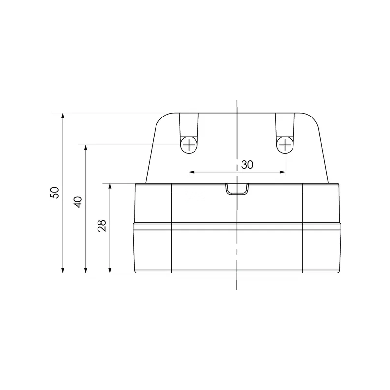 FEU DE GABARIT LED ROUGE CARRE 12/24V 65X65X28MM