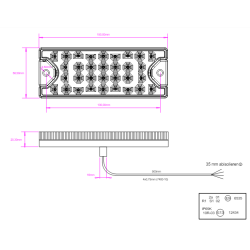 FEU ARRIERE 2 FONCTIONS MINILED II 12/24V POUR ECIM ET GOURDON