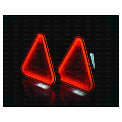 KIT SIGNALISATION 2 FEUX LED TRIANGULAIRES 12V 14M MAGNETIQUES