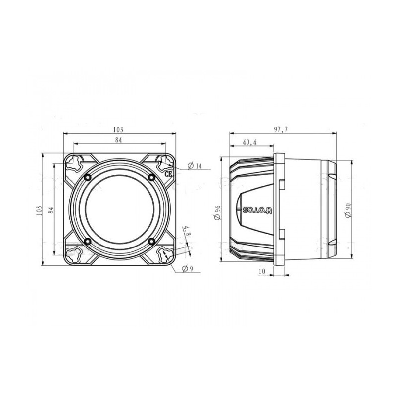 PHARE A LED ROND ENCASTRABLE LONGUE PORTEE 3000 LUMENS ADAPTABLE CLAAS STEYR FENDT MASSEY FERGUSON