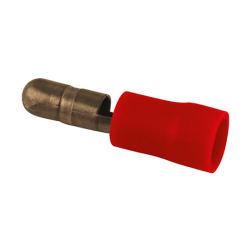 10 COSSES ELECTRIQUES CYLINDRIQUES MALES ROUGE 4MM