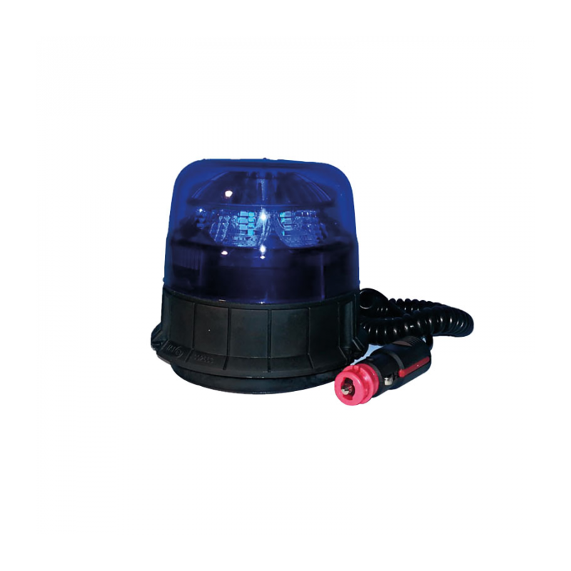 GYROPHARE LED BLEU MAGNETIQUE 12 24V