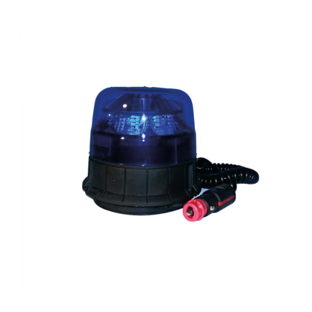 GYROPHARE LED BLEU MAGNETIQUE 12 24V