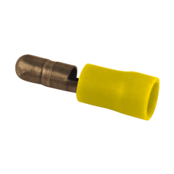 6 COSSES ELECTRIQUES CYLINDRIQUES MALES JAUNE 5MM