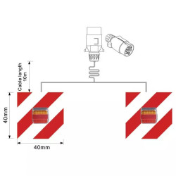 KIT SIGNALISATION LED AVEC PLAQUE REFLECHISSANTE 10M