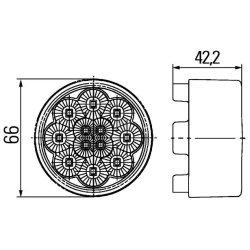 FEU ARRIERE CLIGNOTANT ADAPTABLE DEUTZ FENDT LAMBORGHINI LANDINI MC CORMICK G737900020070 2.8059.534.0 6517643M91