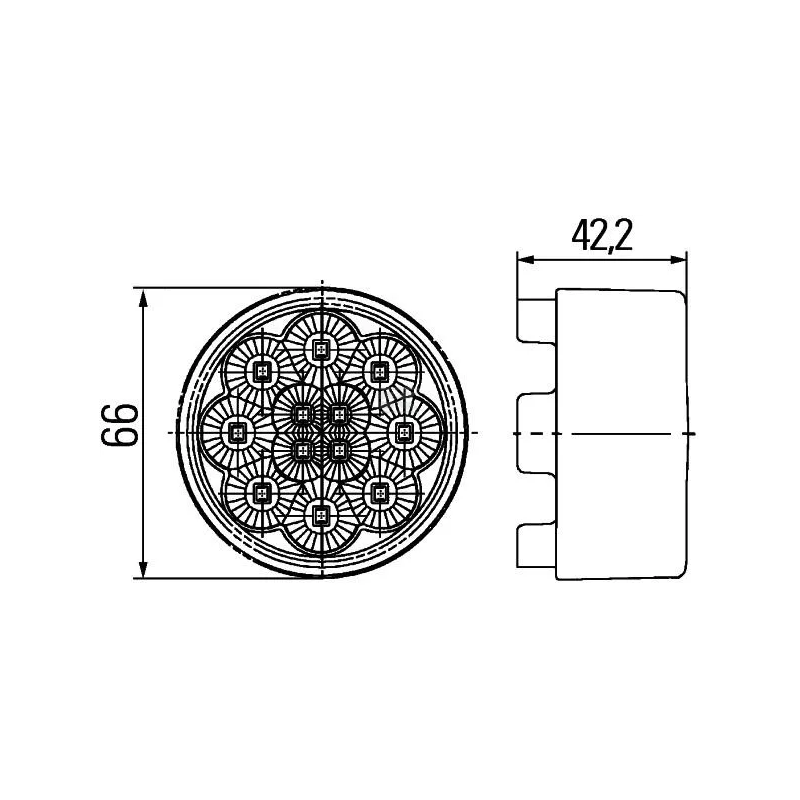 FEU ARRIERE CLIGNOTANT ADAPTABLE DEUTZ FENDT LAMBORGHINI LANDINI MC CORMICK G737900020070 2.8059.534.0 6517643M91