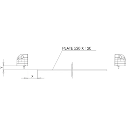 ECLAIRAGE DE PLAQUE LED 12/24V 101X58.5X59.5MM ENTRAXE DES TROUS 70MM M4