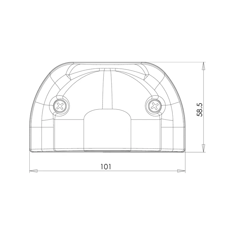 ECLAIRAGE DE PLAQUE LED 12/24V 101X58.5X59.5MM ENTRAXE DES TROUS 70MM M4