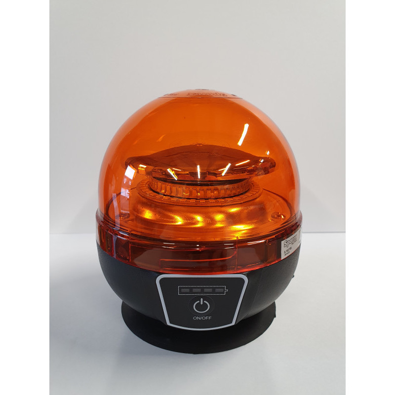 GYROPHARE LED RECHARGEABLE AUTONOMIE 5 HEURES