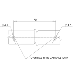 ÉCLAIRAGE DE PLAQUE LED ROUGE 12/24V 101X58.5X59.6MM ENTRAXE DES TROUS 70MM