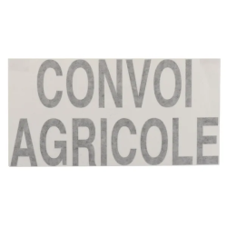 AUTOCOLLANT CONVOI AGRICOLE 105X200MM NOIR ET BLANC EN PLASTIQUE