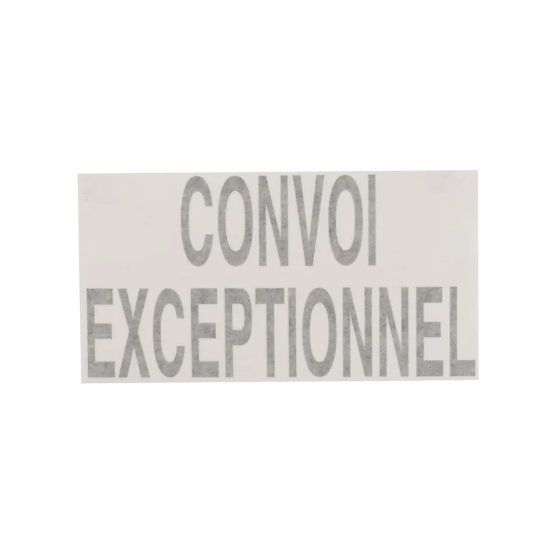 AUTOCOLLANT CONVOI EXCEPTIONNEL 105X200MM NOIR ET BLANC EN PLASTIQUE