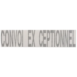 AUTOCOLLANT CONVOI EXCEPTIONNEL 95X405MM NOIR ET BLANC EN PLASTIQUE