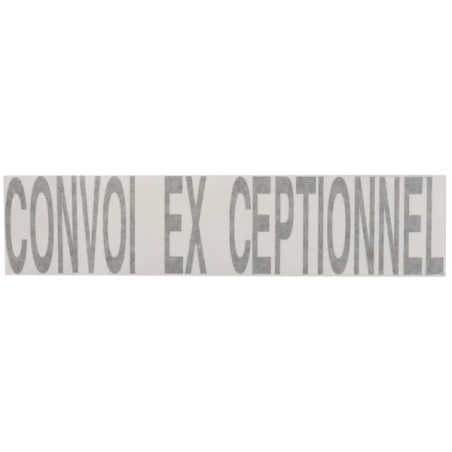 AUTOCOLLANT CONVOI EXCEPTIONNEL 95X405MM NOIR ET BLANC EN PLASTIQUE