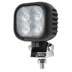 PHARE DE TRAVAIL CARRE PIVOTANT 360° 4 LED 3600 LUMENS ECLAIRAGE LARGE CONNECTEUR + FAISCEAU DEUTSCH